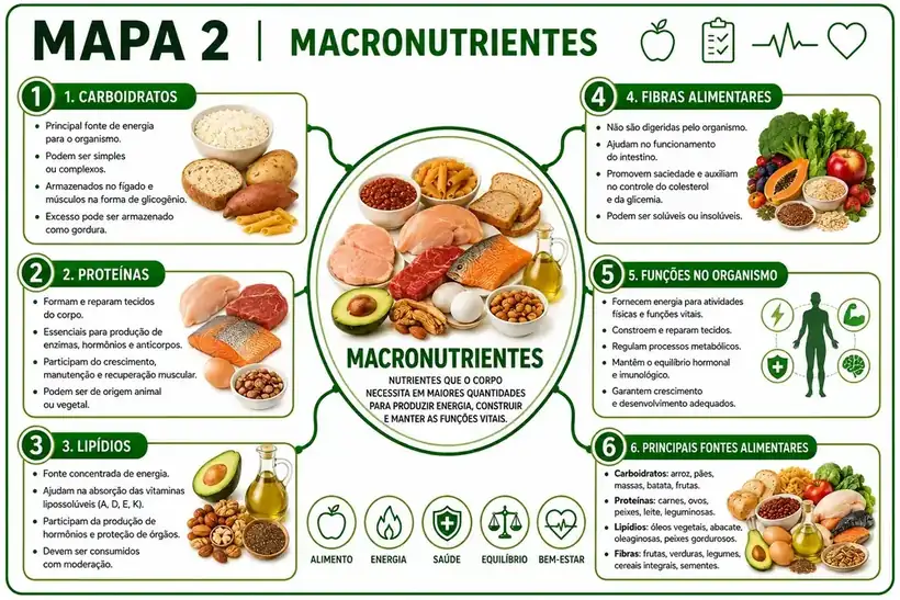 Mapa mental de Macronutrientes