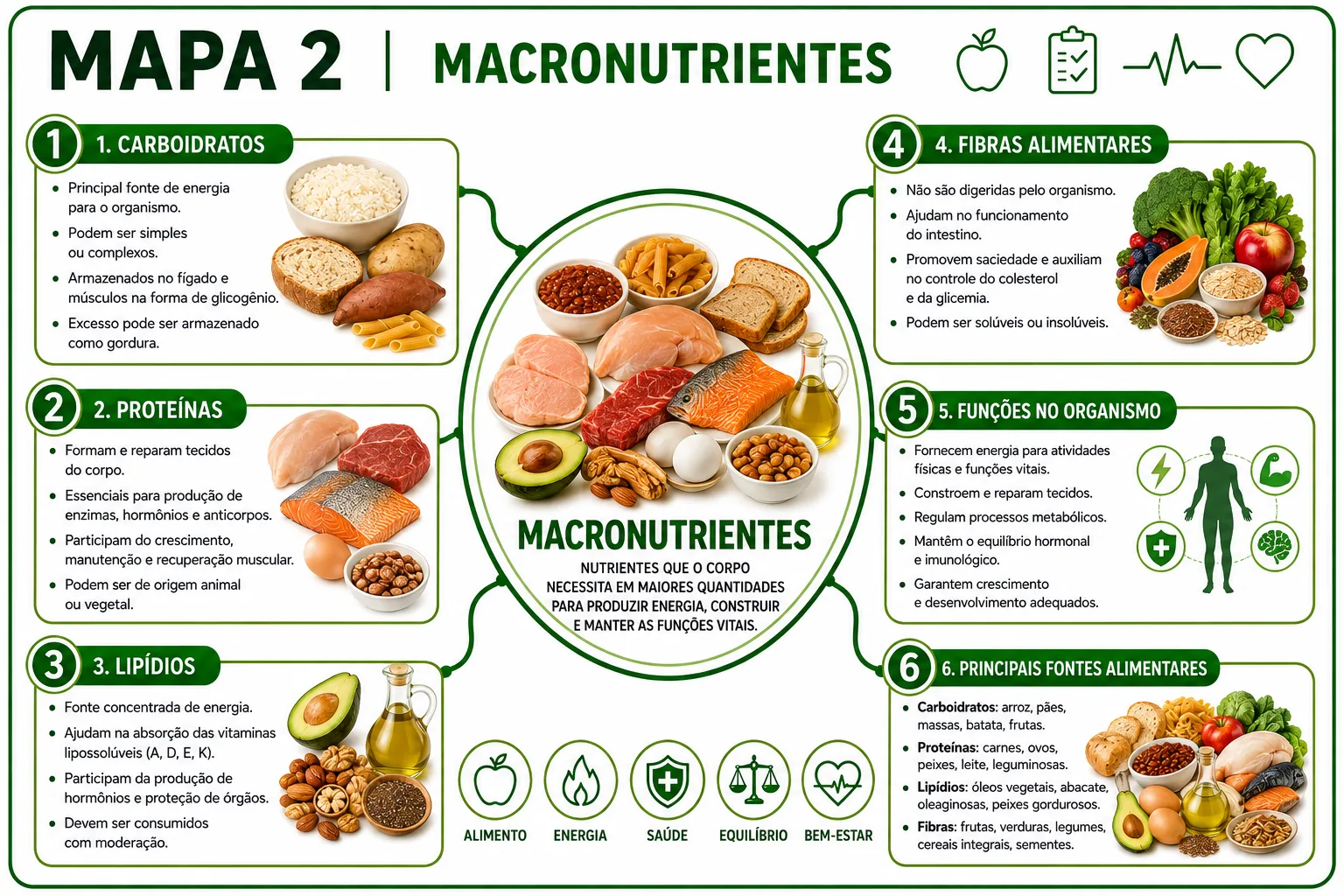 Mapa mental de Macronutrientes